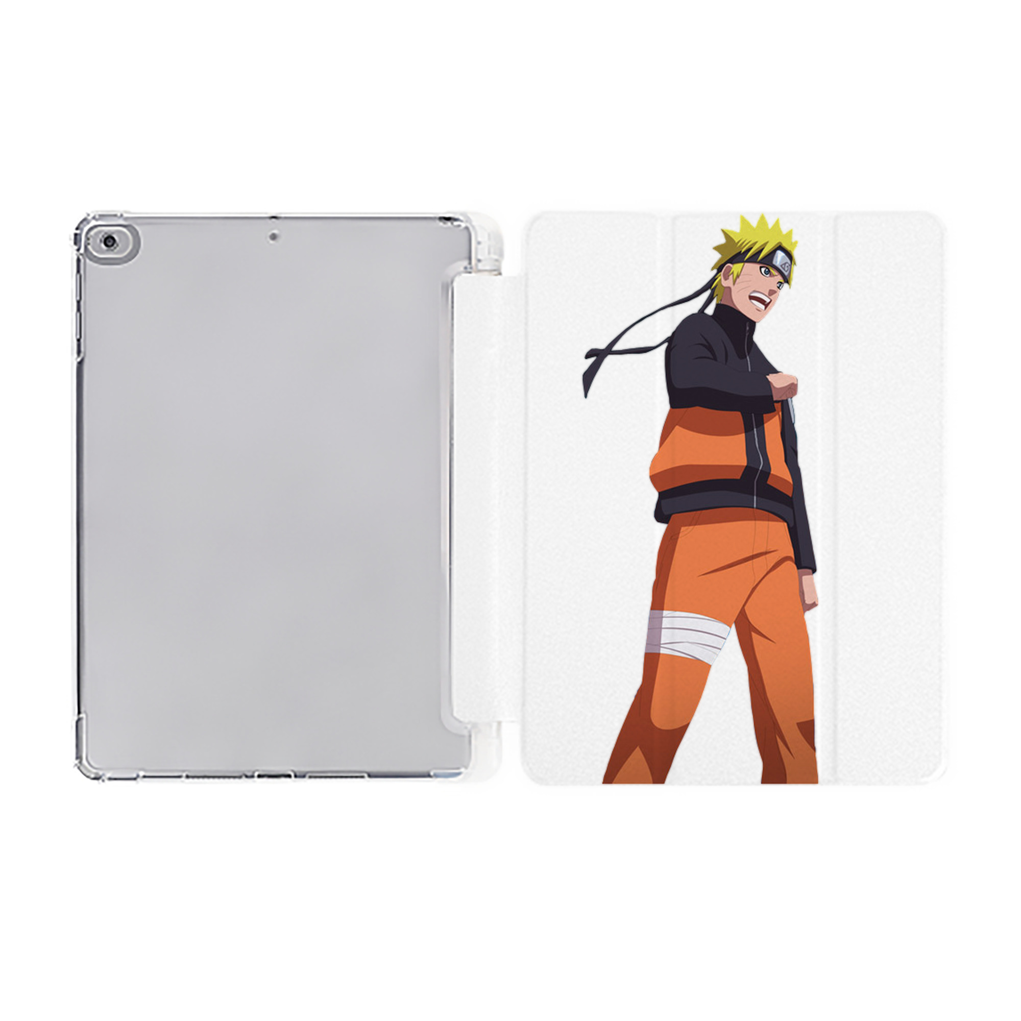 （画像用） NARUTO -ナルト- うずまき ナルト Uzumaki Naruto IPad ケース ペン収納付き 三つ折りスタンド PUレザー×シリコン 対応機種9.5/10.5/10.9インチ